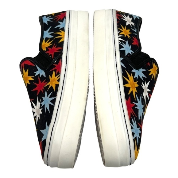 Alice + Olivia Sasha Star Print Canvas Platform Slip On Sneakers Women’s 39.5 - Picture 8 of 11